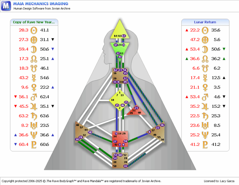 Rave New Year Lunar Return Chart for June 2025