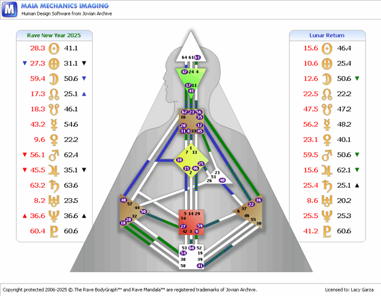 Rave New Year Lunar Return chart for September 2025